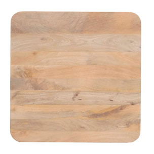 Mesa Comedor Madera Mango Metal Marrón 70x70x72 Cm