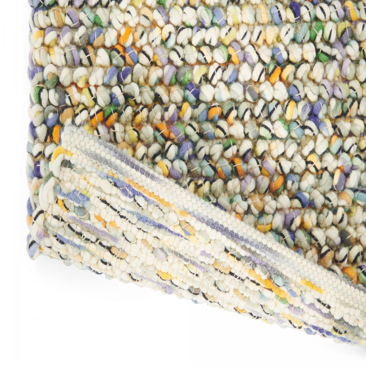 Tapis salon et chambre tissé en laine motif faux uni ULGU