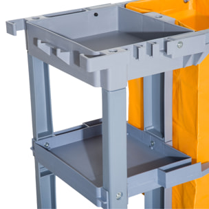 Carro de Limpieza con Bolsa 3 Bandejas 113x50,5x96,5cm