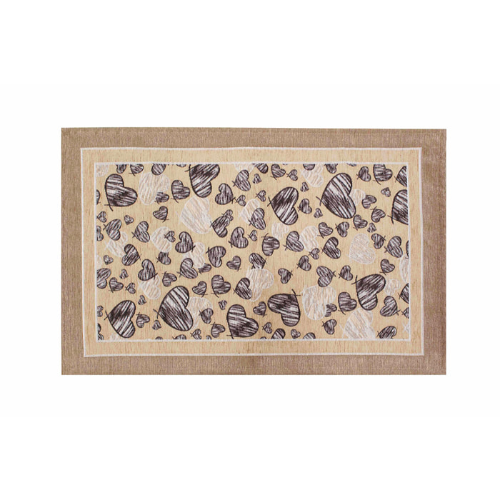 TAPPETO DA CUCINA DIS.MELODY COL.CAMOSCIO 57X240 CM CON ANTISCIVOLO