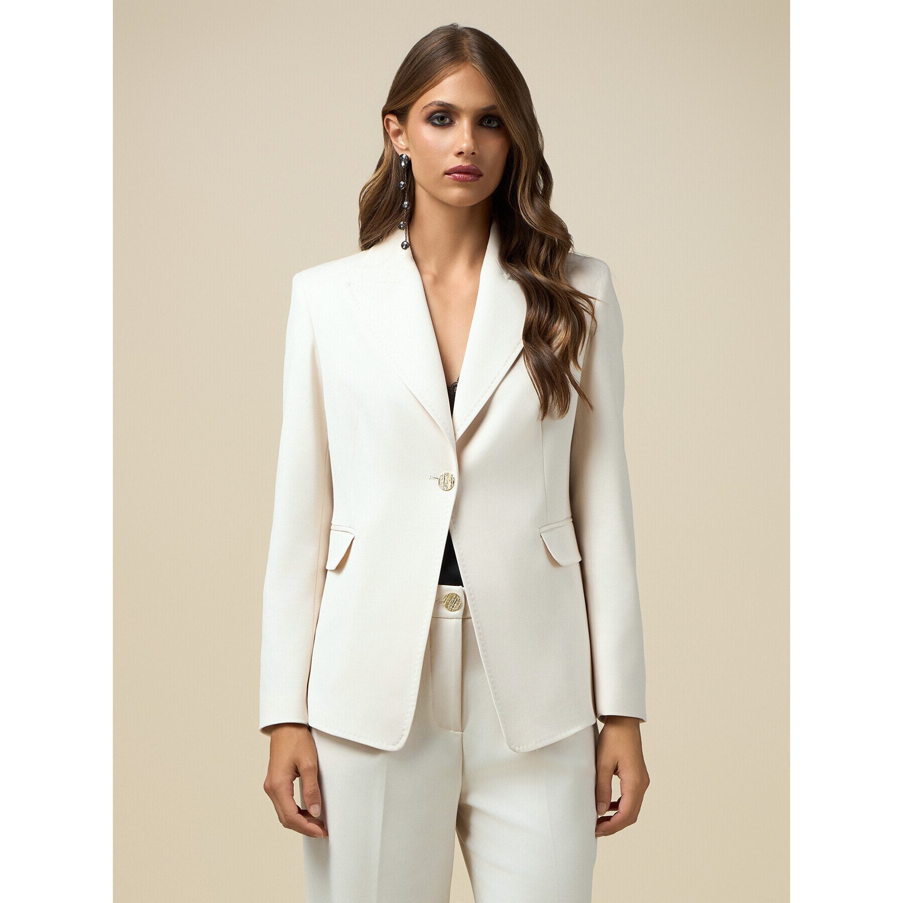 Oltre - Blazer con impunture sartoriali - Bianco