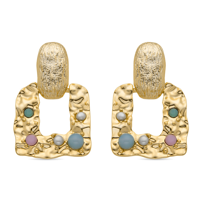 Pendientes Lux by Lux acabadoss en oro amarillo 18k