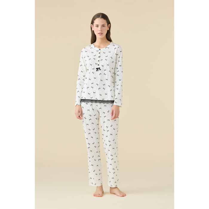 Pigiama donna estivo in cotone articolo cherie. Noidinotte