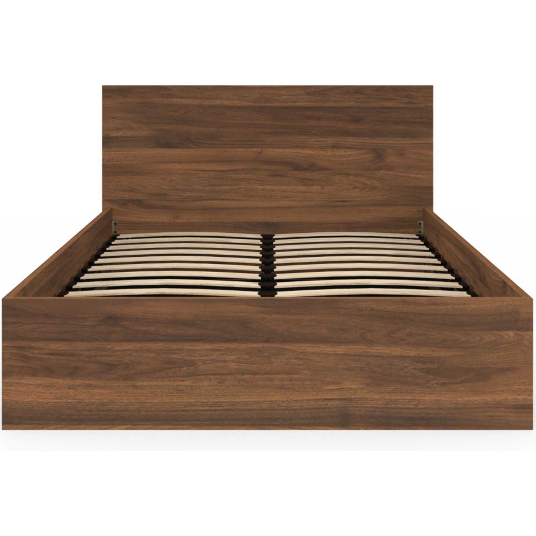 Lit coffre Sicilia 140x190cm effet bois noyer