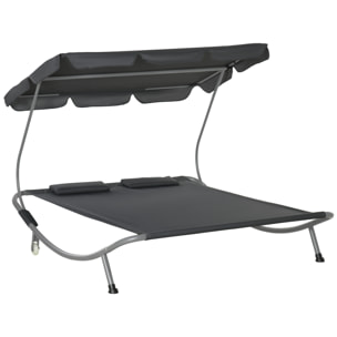 Bain de soleil 2 places – Toit réglable – Grand confort