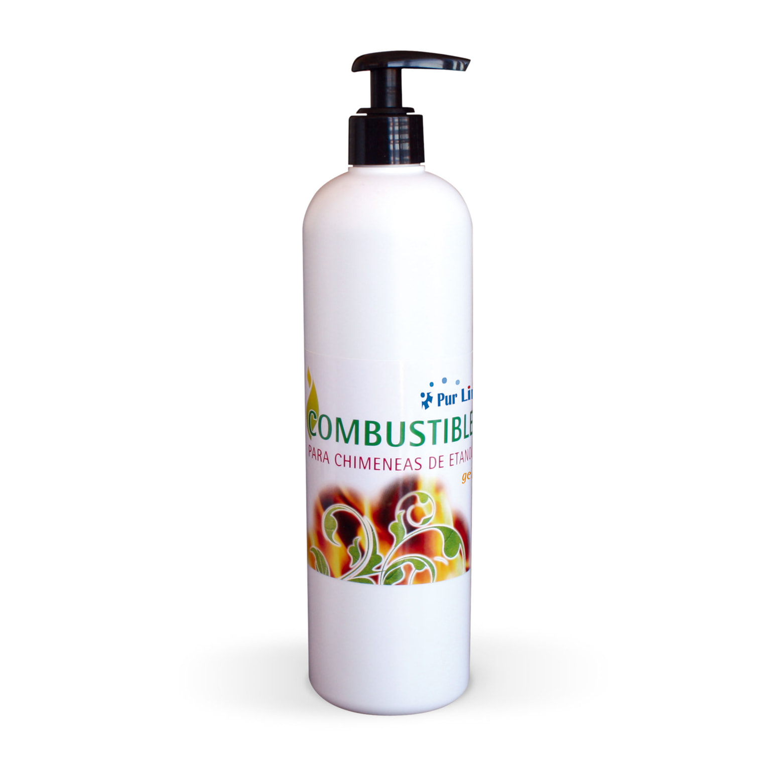 Combustible Etanol en gel de origen natural aroma neutro. Caja de 12 Bot. de 500ml GEL-12B PURLINE