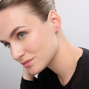 Pendientes acabado oro amarillo de 18k y Circonita Brillante