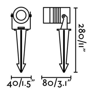 BALDER Proyector con estaca negro