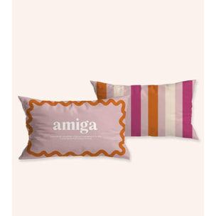 Funda de Cojín "Amiga" Formato alargado