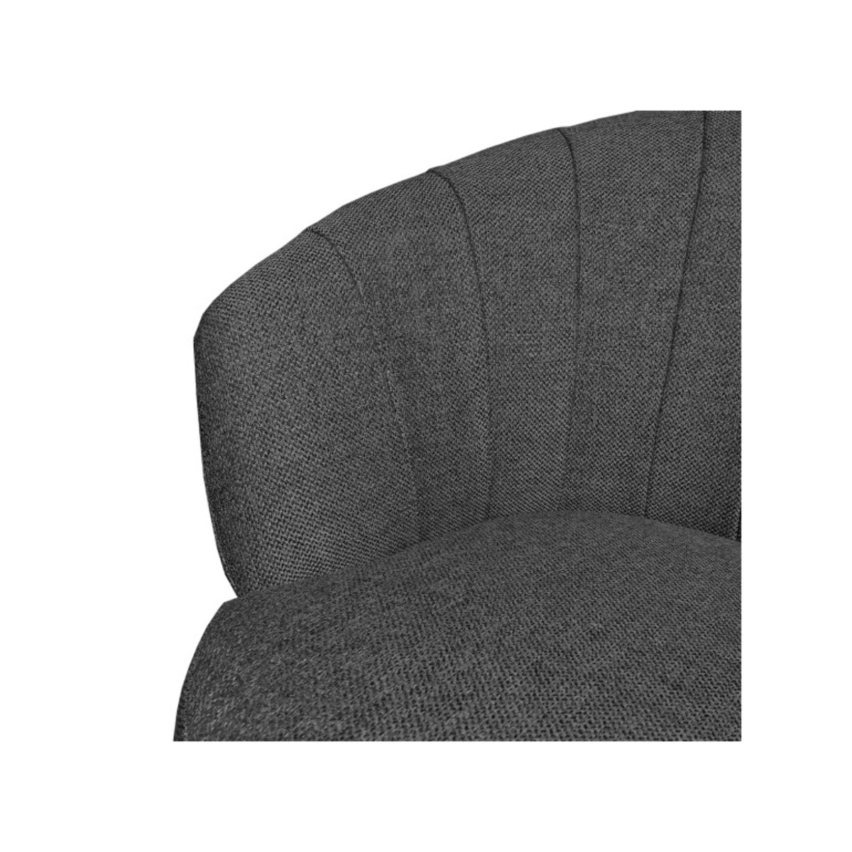 Fauteuil en tissu gris anthracite pivotant - ROMANE