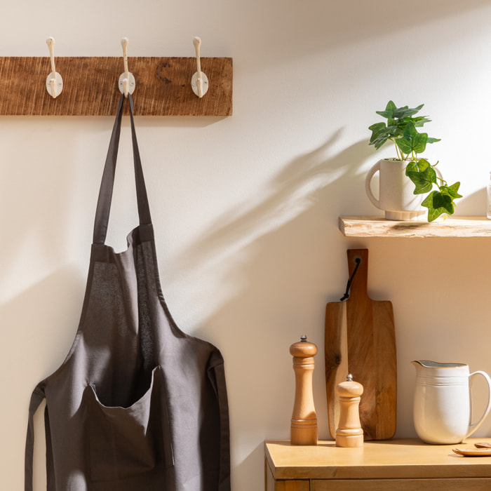 Tablier - coton - gris foncé - 60x80 cm