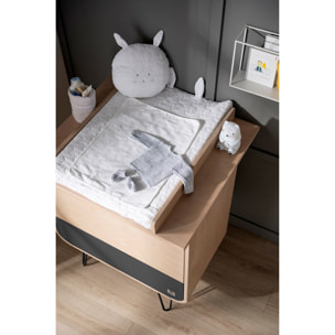 Commode 3 tiroirs pieds métal