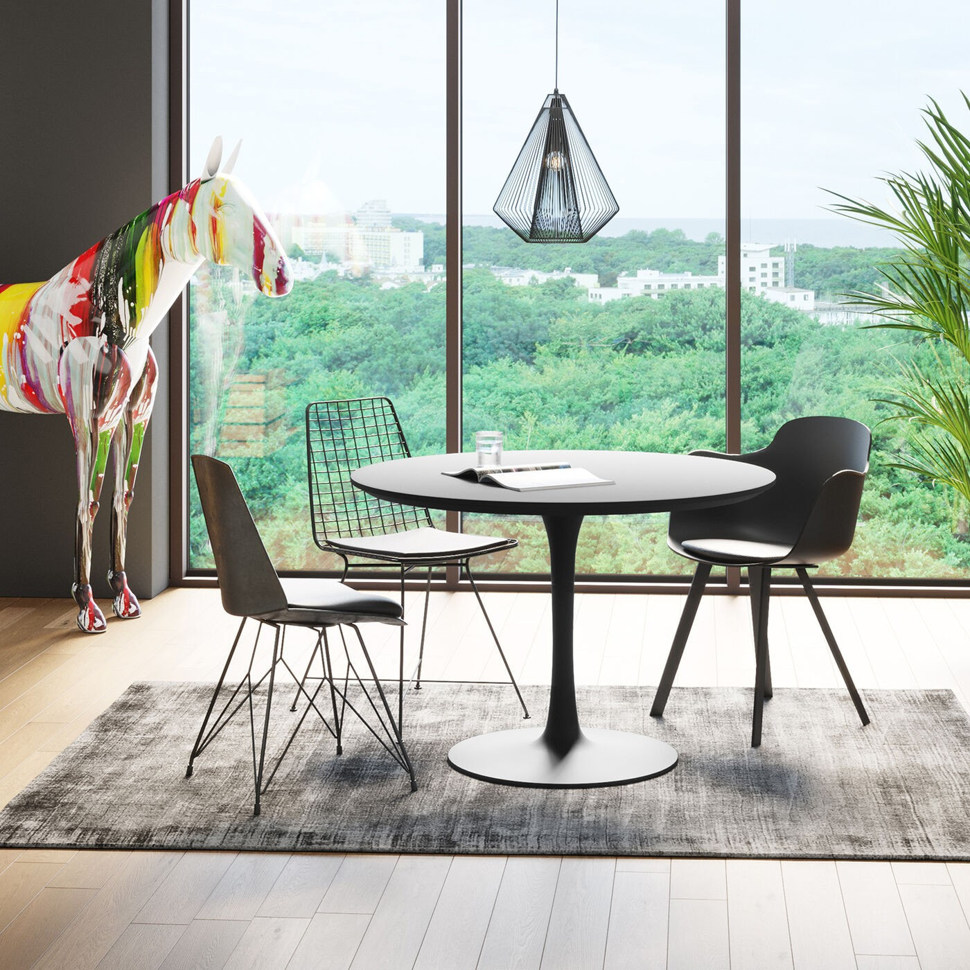 Table Schickeria noire Kare Design