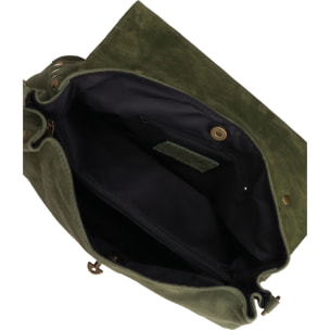 Borsa a mano da donna Made in Italy - Modello Zelia Elite - Pelle scamosciata - 37.0 x 22.0 x 15.0 cm