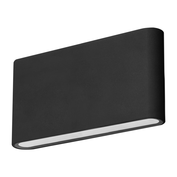 Forlight Slim - Aplique Exterior LED IP54 Minimalista con Luz Cálida 3000K. Color Negro