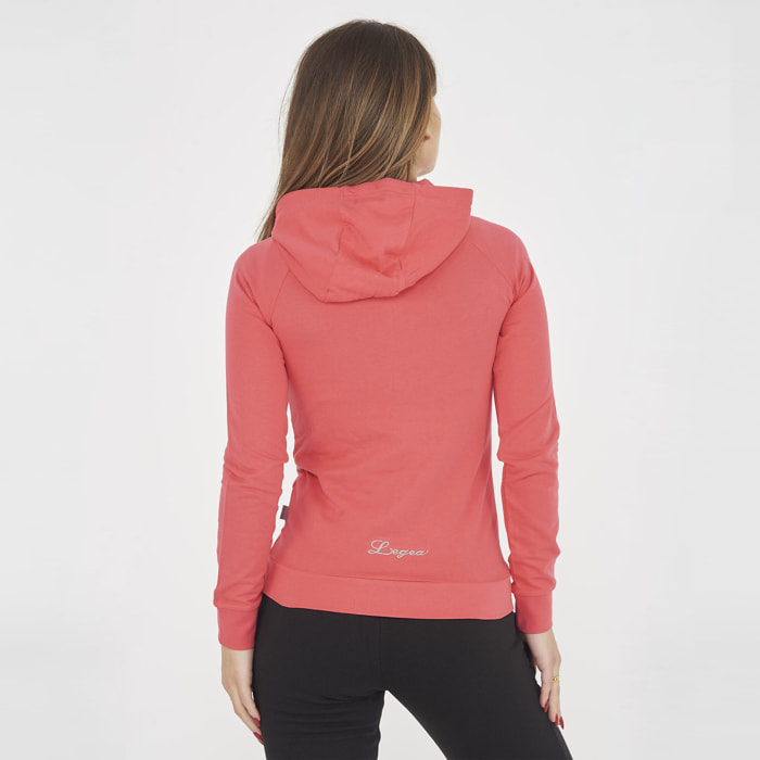 Felpa sportiva con zip DAIR amarena