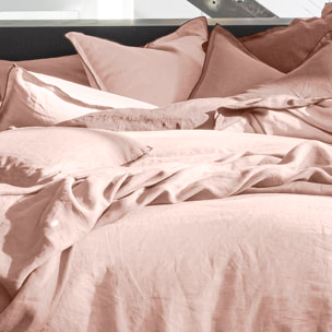 Housse De Couette 100% lin lavé Rose Nude