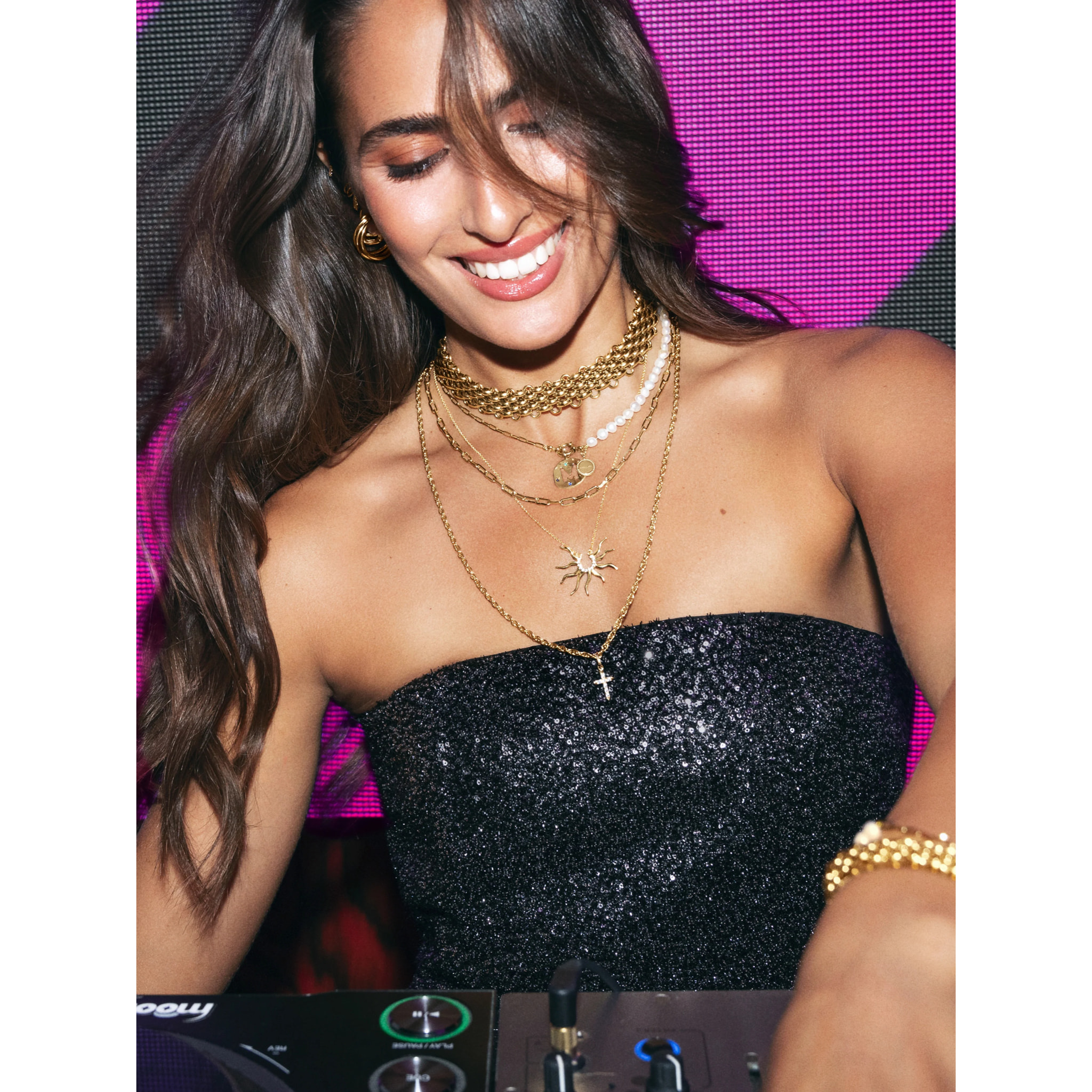 Choker Galea Acero Baño Oro