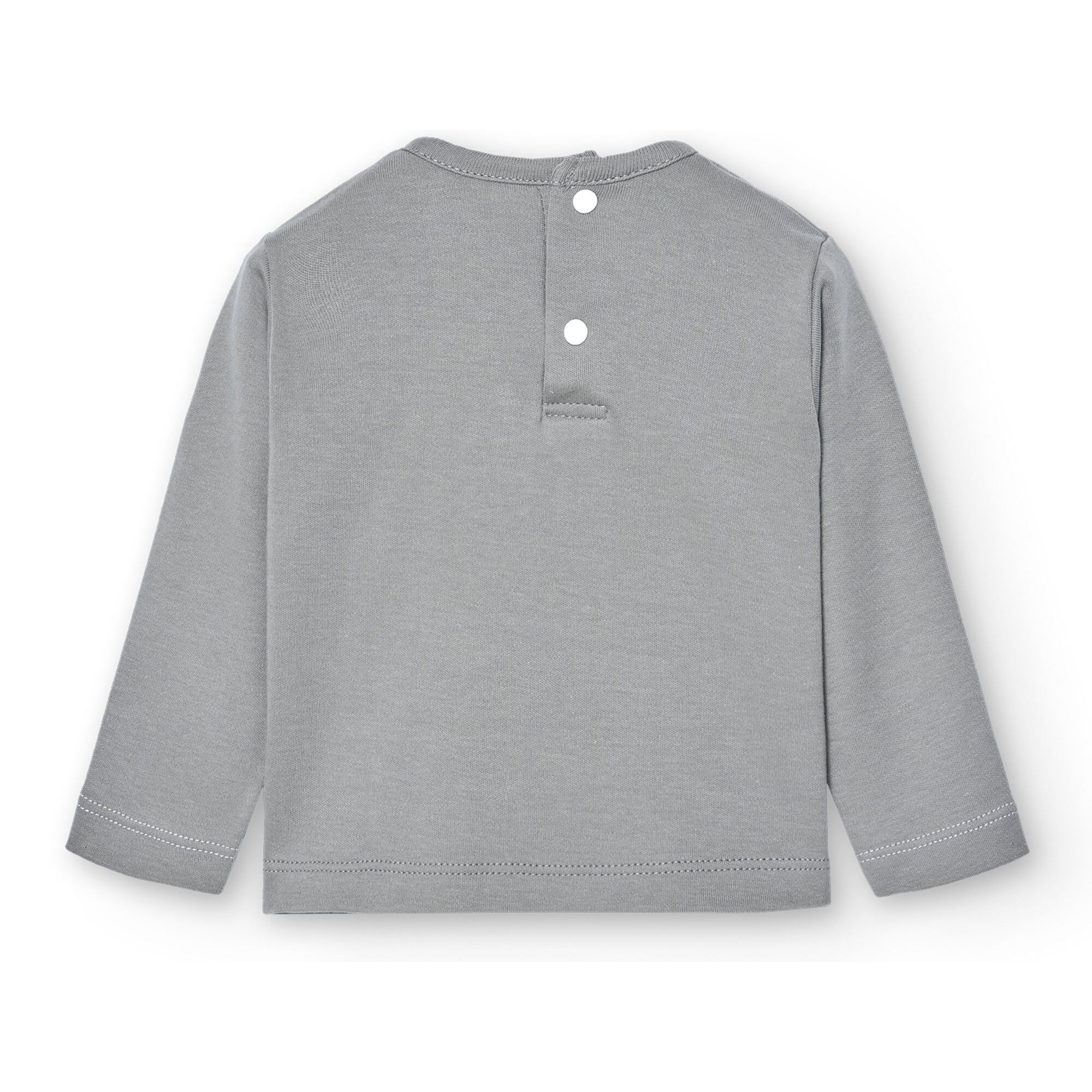 Camiseta Lisa Basica Gris Talla 3 Meses