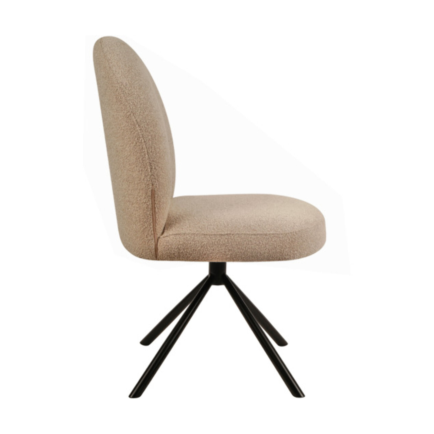 Chaise rotative 180° en tissu bouclette - BÉRANGÈRE