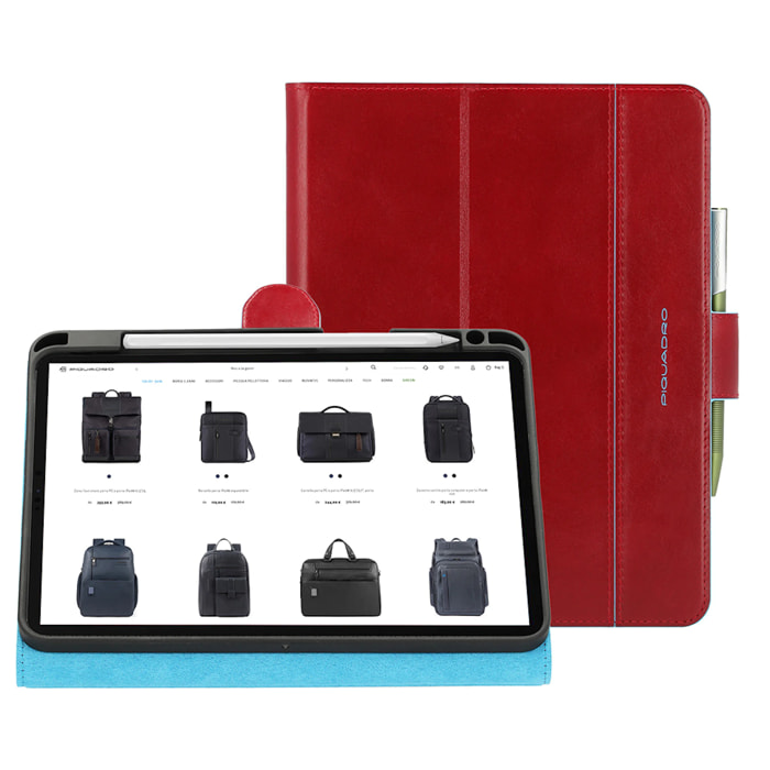 Piquadro Housse en cuir pour iPad®Pro11’’ avec supp