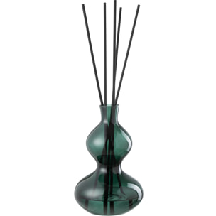 J-Line Bâtonnets parfumés Cedar Breeze - verre - vert foncé - large - 1000 ml