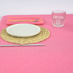 Nappe en tissu jacquard Maglia uni Fuchsia