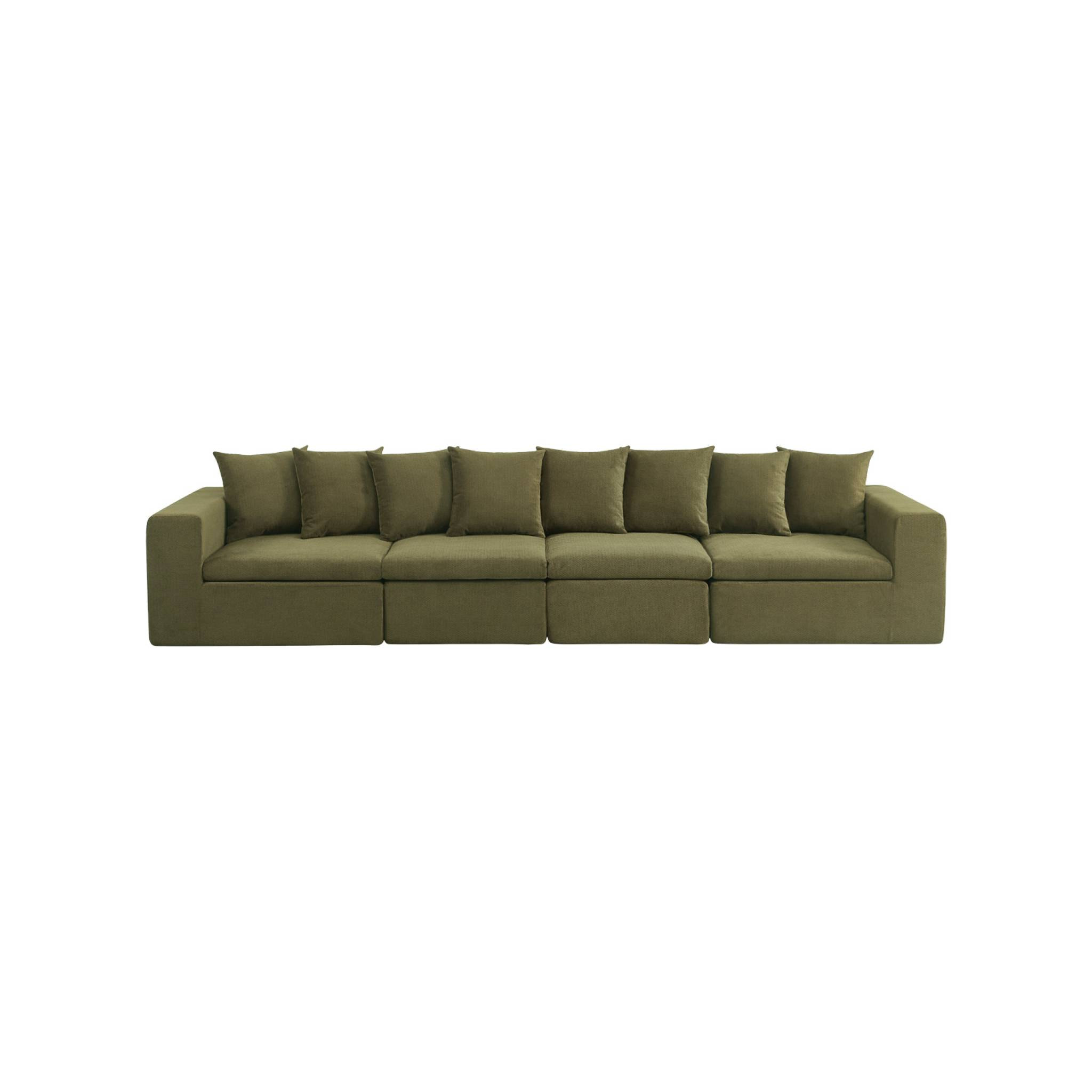 Canapé modulable tissu chenille 5 places MOVI