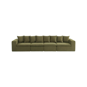 Canapé modulable tissu chenille 5 places MOVI