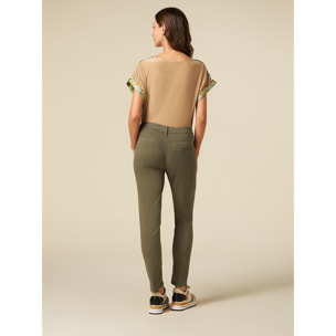 Oltre - Pantaloni chino con dettaglio gioiello - Verde