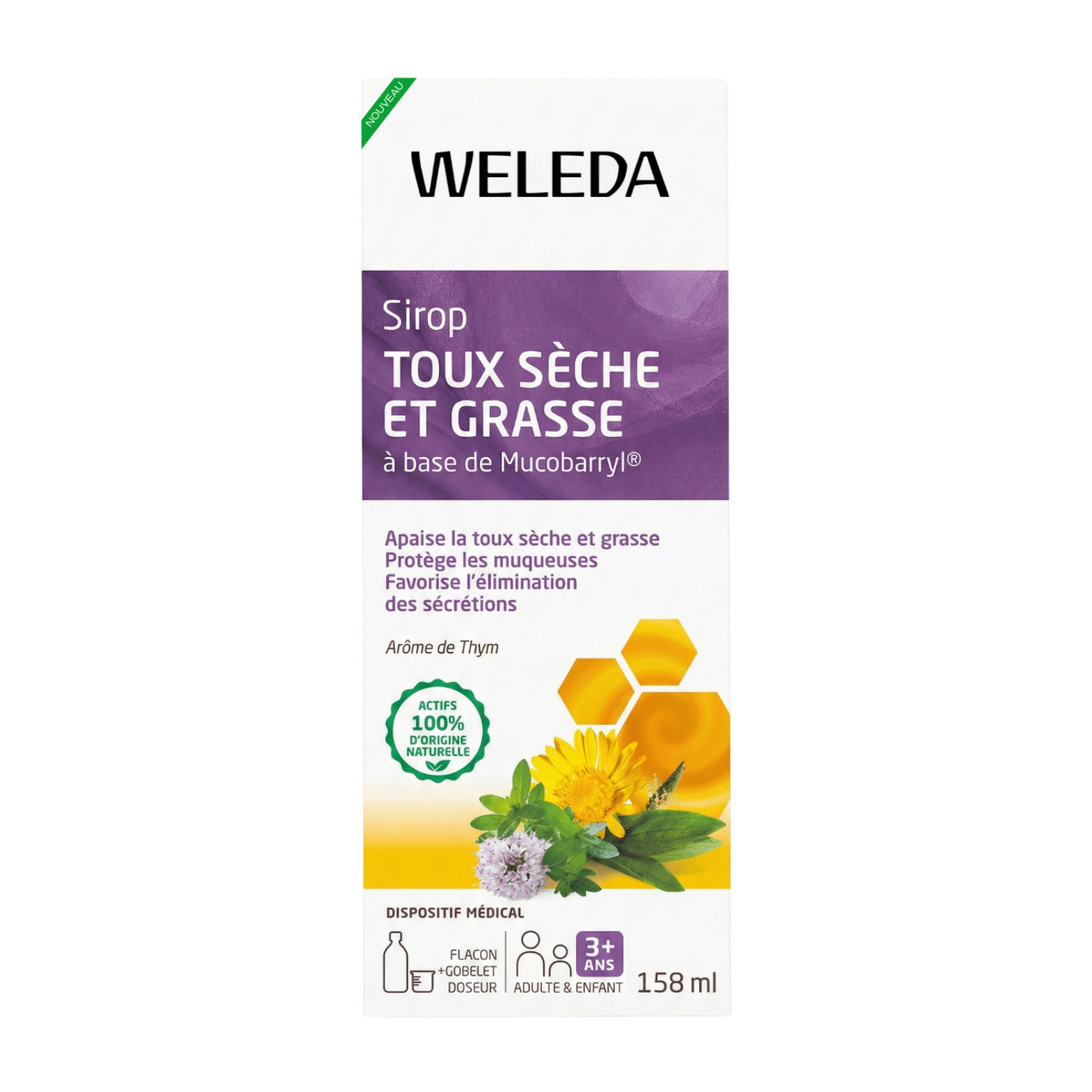 WELEDA - Sirop toux sèche et grasse à base de Mucobarryl® - 158 ml