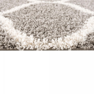 Tapis longs poils shaggy tissé motif scandinave HABO