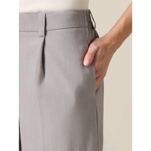 Oltre - Pantalones cargo palazzo - Gris
