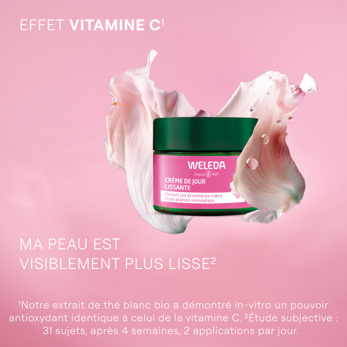 WELEDA - Duo Crème de Jour lissante Rose musquée et Thé blanc 2x40ml