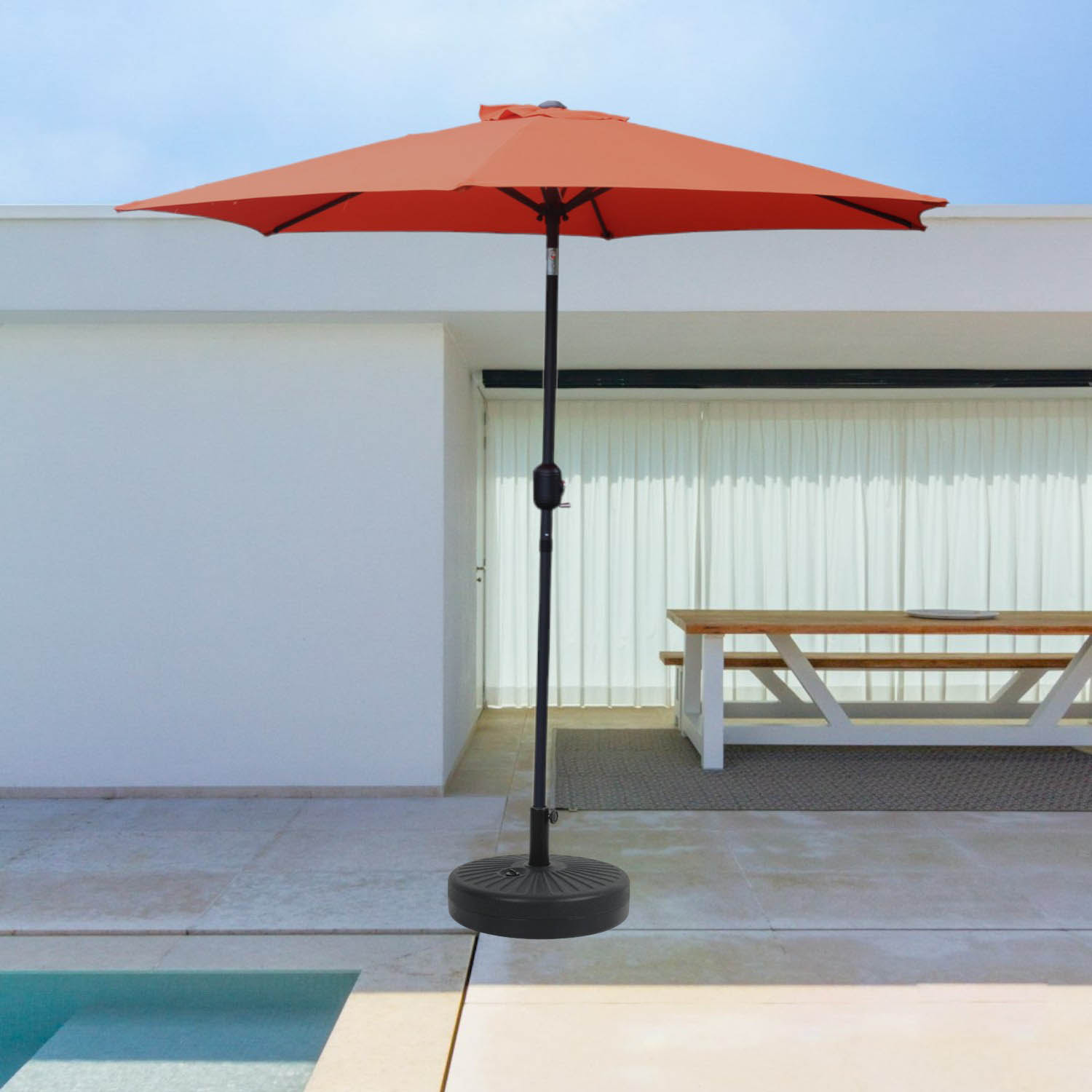 Parasol  terracotta  rond 2,5 x 2,5 m EMMA