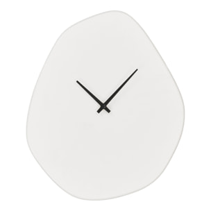 Orologio da parete Vienna in cemento bianco avorio forma organica 28×33 cm