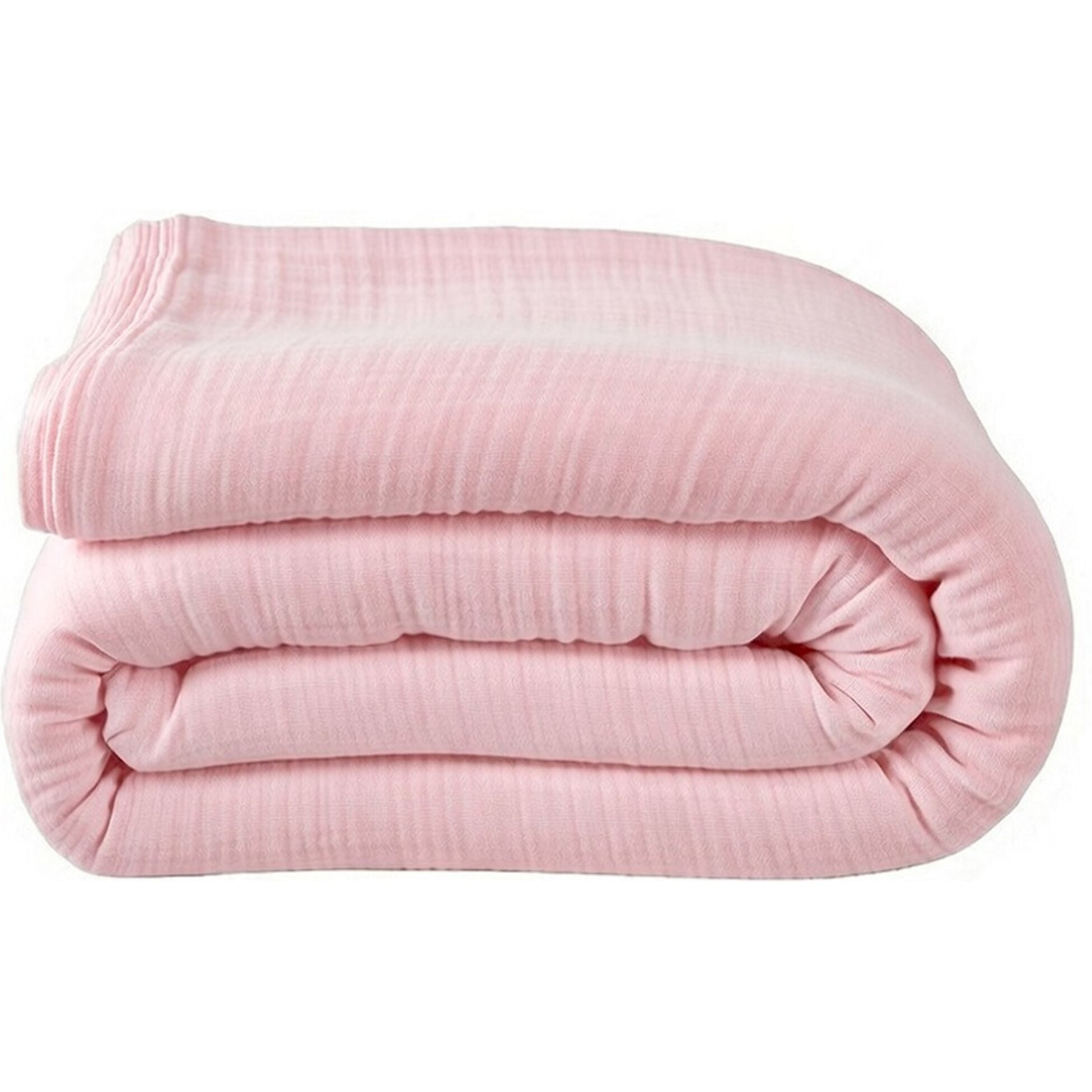 Housse de couette 100% gaze de coton lavé rose lotus