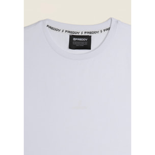 T-shirt smanicata girocollo