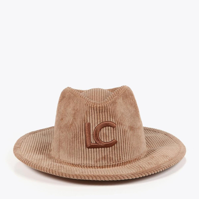 Cappello fedora velluto a coste LC leopardato