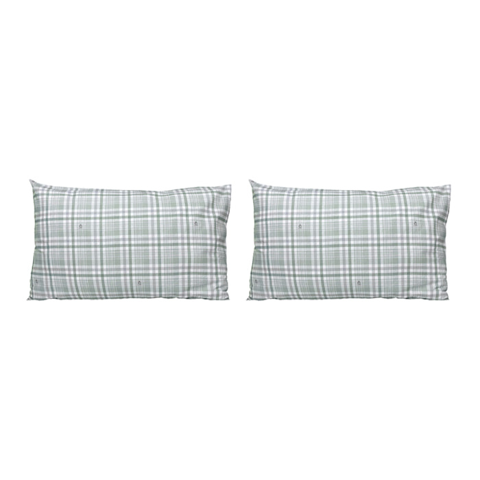 2 Fundas de almohada El Caballo 50x75 cm HERAKLER Verde - 100% algodón -