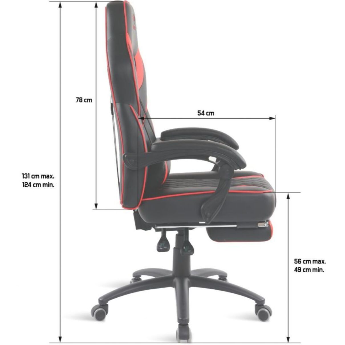 Chaise gaming SPIRIT OF GAMER MUSTANG SERIES - RED
