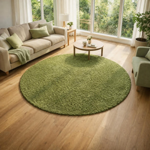 Tapis poils longs shaggy tissé motif uni ZASIVE