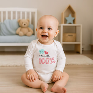 Body bebé manga larga frases americano