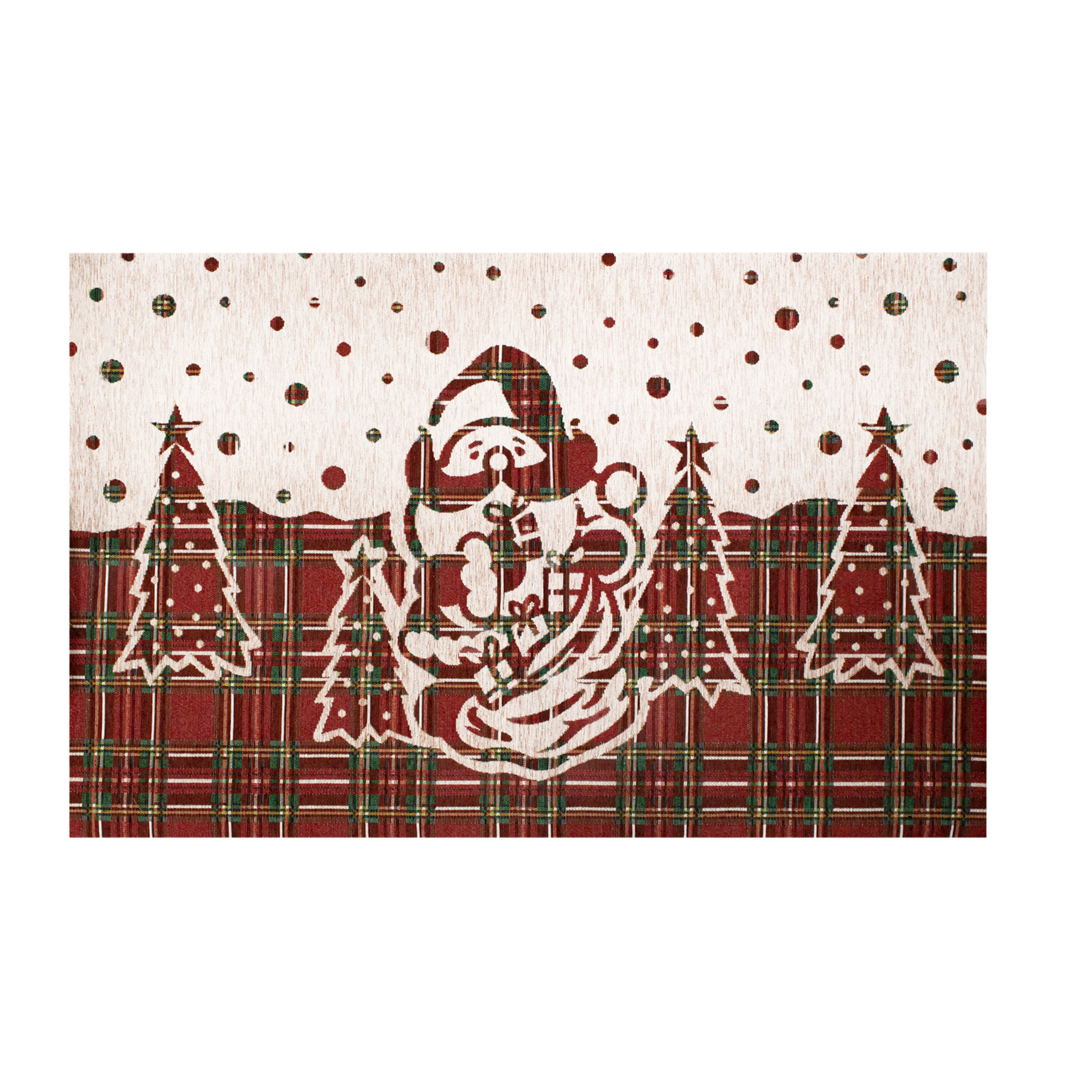 Tappeto Ingresso Arredo Natalizio Minimal Santa Claus