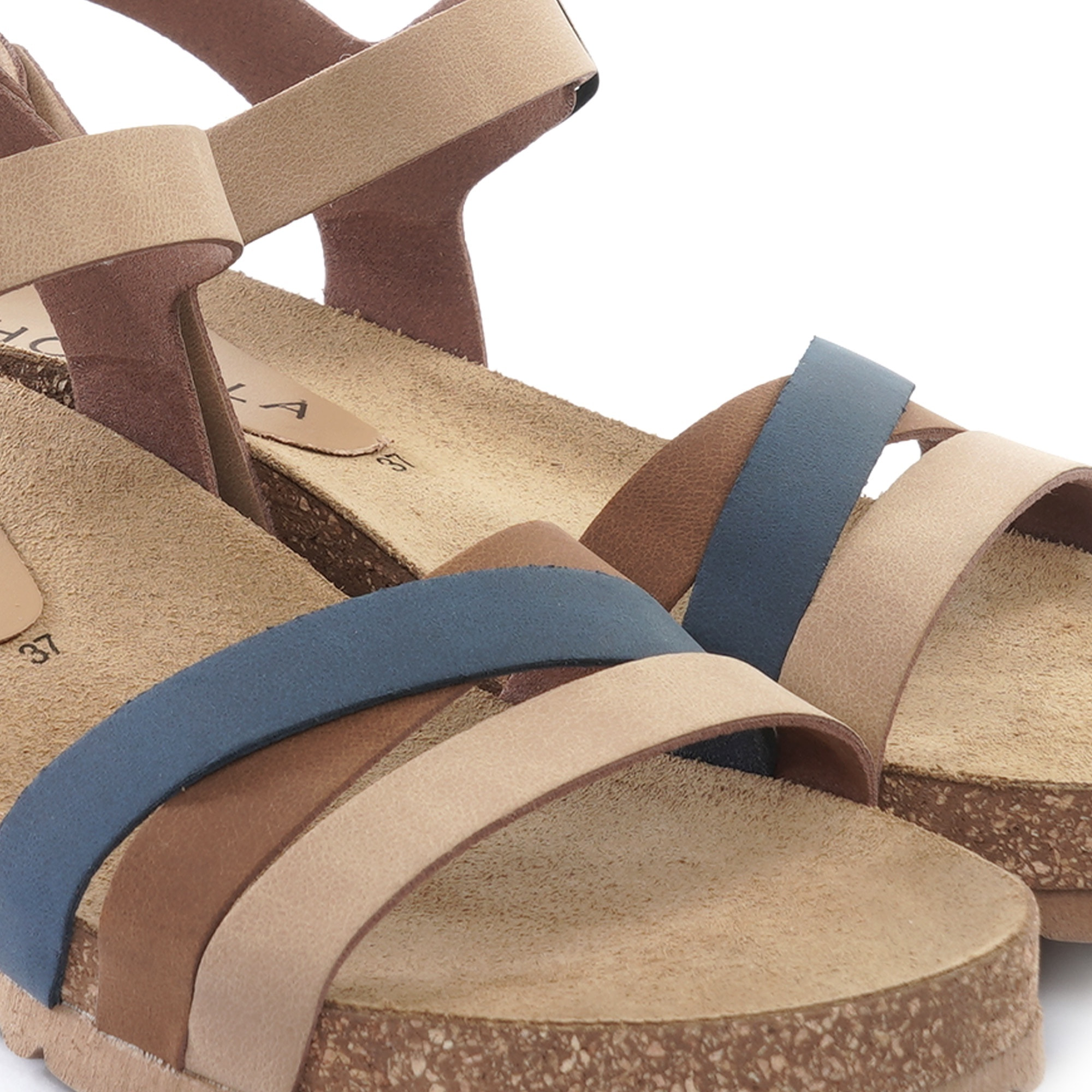 SANDALO BIO ZEPPA FASCE INCROCIATE BLU