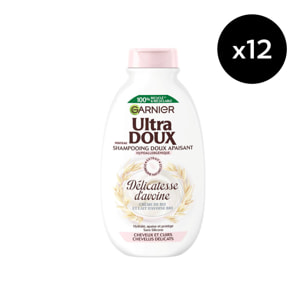 Lot de 12 - Garnier Ultra Doux Shampooing Hydratant delicatesse d'avoine 300ml