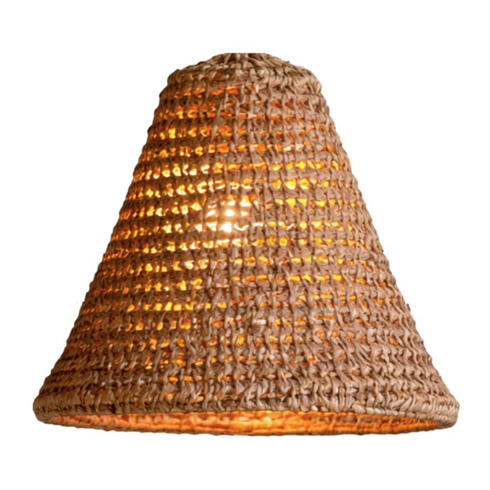 Abat-jour cône feuilles de palmier - Naturel