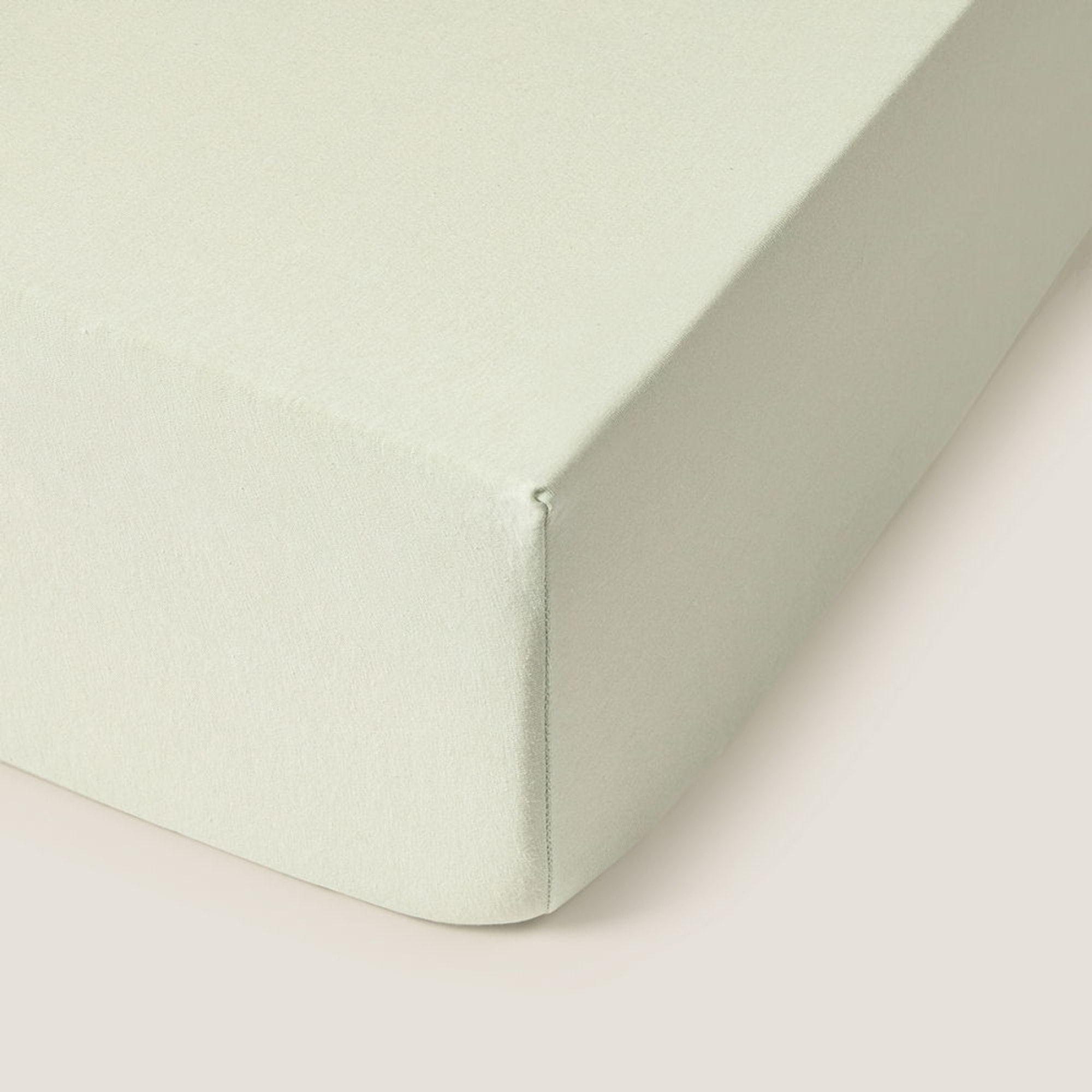 Sábana bajera algodón de punto ajustable Puntib color verde Punto de algodón