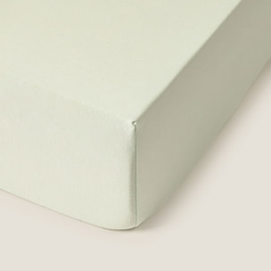 Sábana bajera algodón de punto ajustable Puntib color verde Punto de algodón