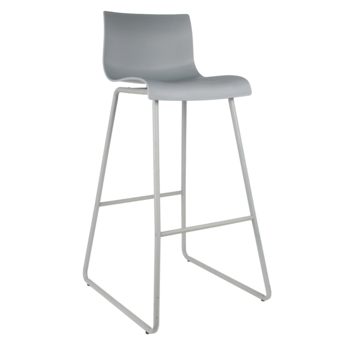 Chaise De Bar Novaei Gris - Lot De 2